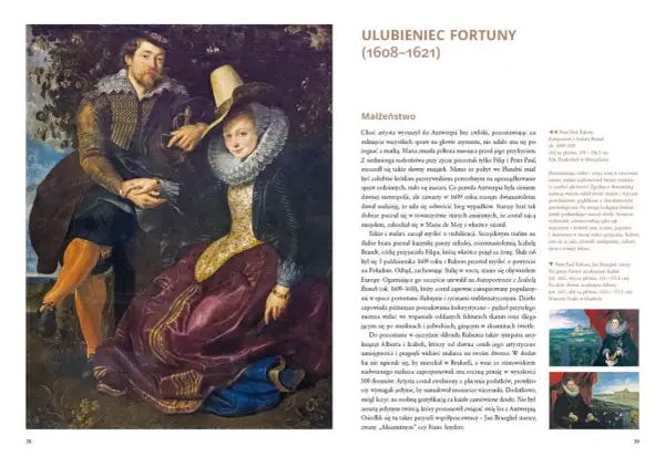 Peter Paul Rubens, flamandzki malarz epoki baroku, na autoportrecie z żoną Izabelą Brandt.